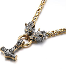 Wikinger Halskette Thors Hammer Edelstahl Nordische Mythologie Mjolnir