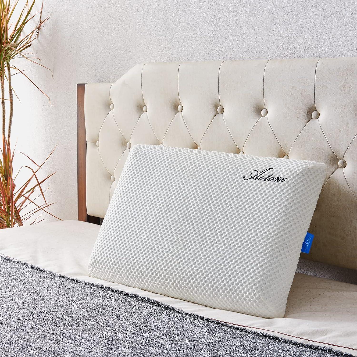 Kissen Bauchschläfer 60x40x6 cm Flaches Antischnarchkissen Memory Foam