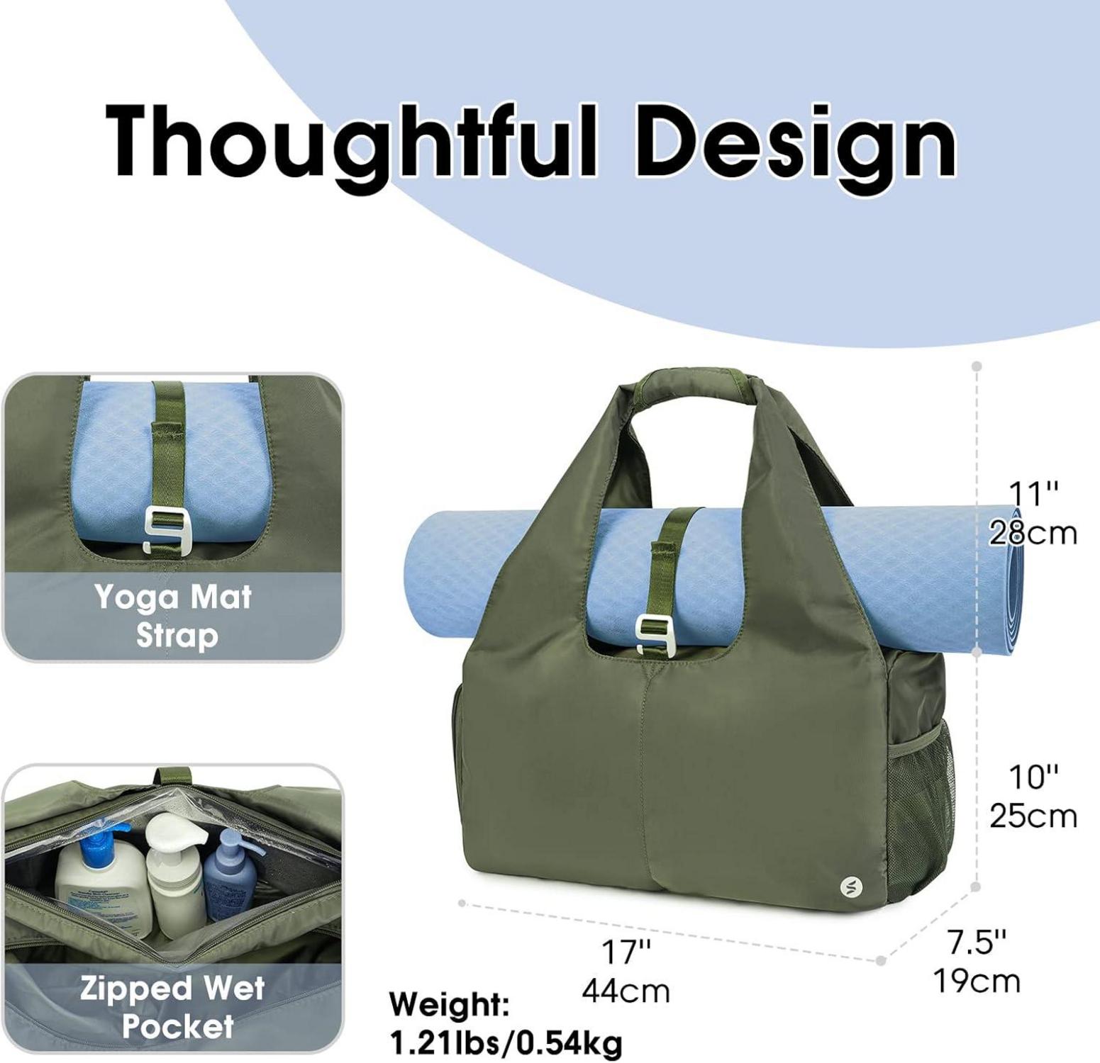 Sporttasche Damen Yogatasche Groß Reisetasche mit Schuhfach