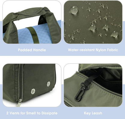 Große Sporttasche Damen Herren Fitness Yoga Tasche Nassfach Armeegrün