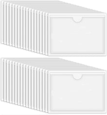 36 Stück Selbstklebende Etikettenhalter mit Beschriftungsfenster