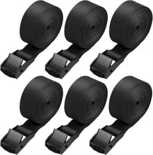 6er Pack Spanngurte schwarz 2,5m klemmschloss Fahrrad Motorrad