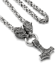 Wikinger Thors Hammer Halskette Edelstahl Männer Geschenk