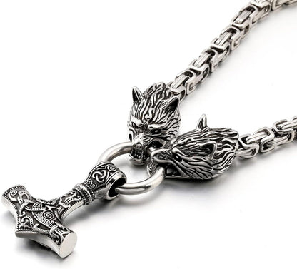 Wikinger Thors Hammer Halskette Edelstahl Männer Geschenk