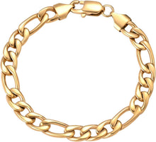 Gold beschichtetes Herren Figaro Armband 18K Panzerkette