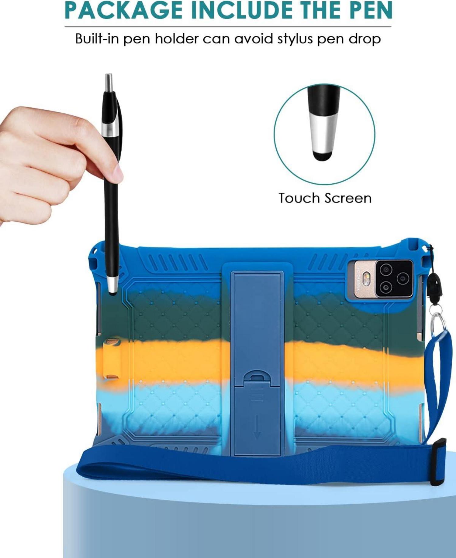 KATUMO Universal Silikon Hülle 10-10,1 Zoll Tablet Schwarz Cover Case Standfunktion