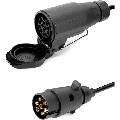 QWORK 2M Anhänger Adapterkabel 7 auf 13 polig 12V
