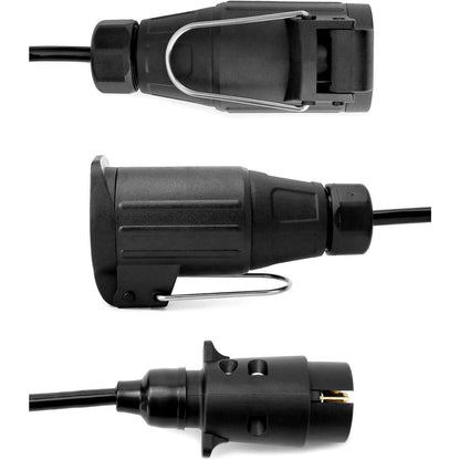 QWORK 2M Anhänger Adapterkabel 7 auf 13 polig 12V