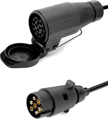 QWORK 2M Anhänger Adapterkabel 7 auf 13 polig 12V