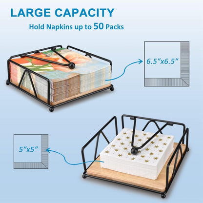 Serviettenhalter Schwarz Gusseisen Modern Stabil
