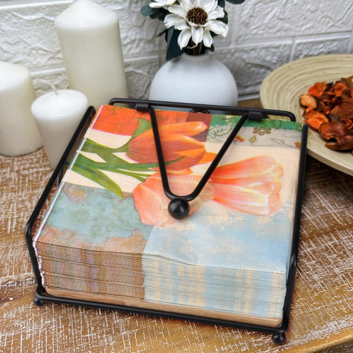 Serviettenhalter Gusseisen Schwarz Modern Stabil flach Küche Esstisch