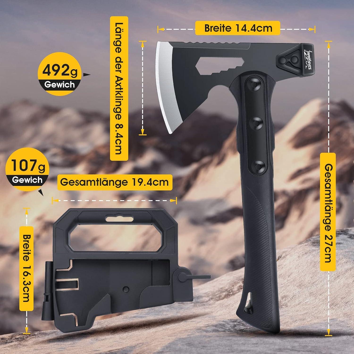 Outdoor Survival Axt Kleine Beil Handbeil mit Scheide Bushcraft Spaltaxt