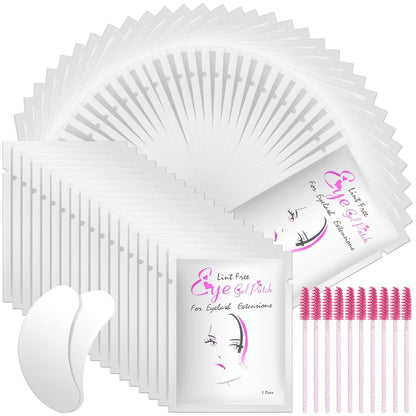 Augenpads für Wimpernverlängerung 50 Paar Extension Pads + 10