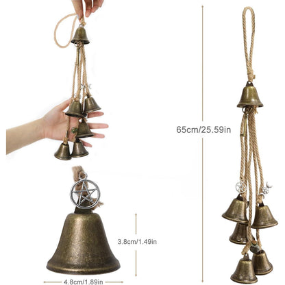 Hexenglocken Garten Windspiel 6 Glocken Türschutz