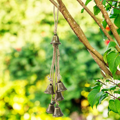 Hexenglocken Garten Windspiel 6 Glocken Türschutz