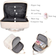 Makukke Cord Rucksack Damen Herren Anti-Theft Daypack Blau