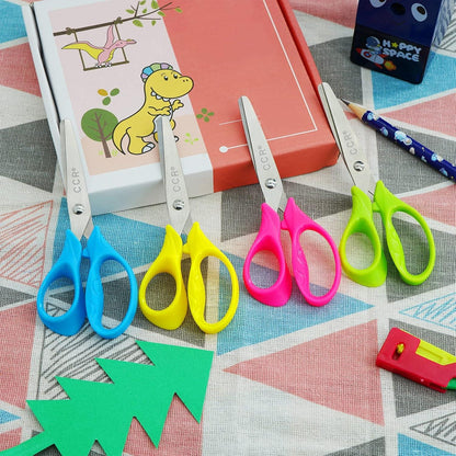 CCR Linkshänder Schere für Kinder, Stumpfe Sicherheitsschere, 13 cm, 4 Stück