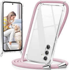 Handykette für Samsung Galaxy A54 5G Hülle - Stoßfest - Roségold