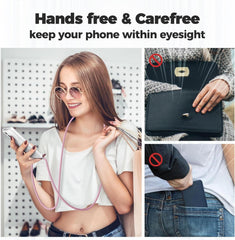 Handykette Samsung Galaxy A54 5G Hülle mit Band Stoßfest Kameraschutz Rosegold