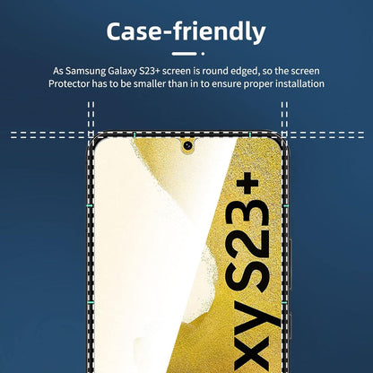 Panzer Schutz Glas für Samsung Galaxy S23 Plus Härte 9H Klar 3