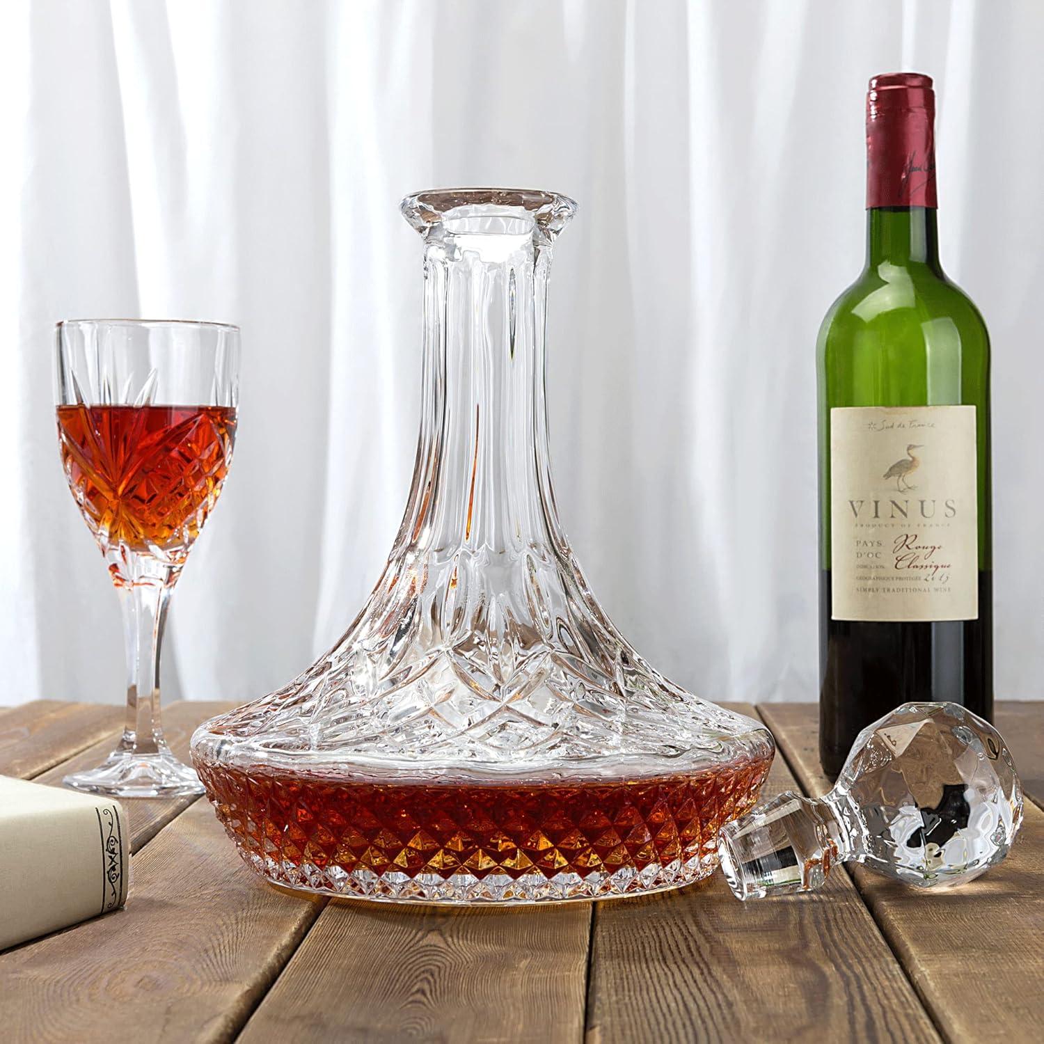 Kristall Wein Karaffe für Whisky Bourbon Rotwein 1250ml
