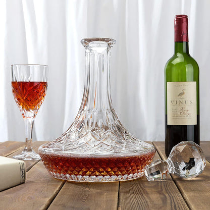 Kristall Wein Karaffe für Whisky Bourbon Rotwein 1250ml