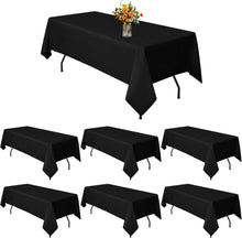 6er Pack Schwarze Polyester Tischdecke 60x102 Zoll