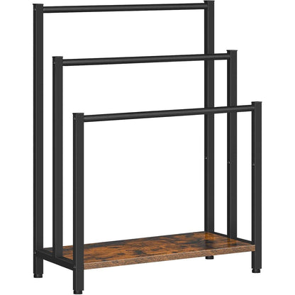 HOOBRO Handtuchständer Freistehend Dunkelbraun/Schwarz