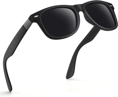Polarisierte UV400 Sonnenbrille Retro Vintage Stil rechteckig