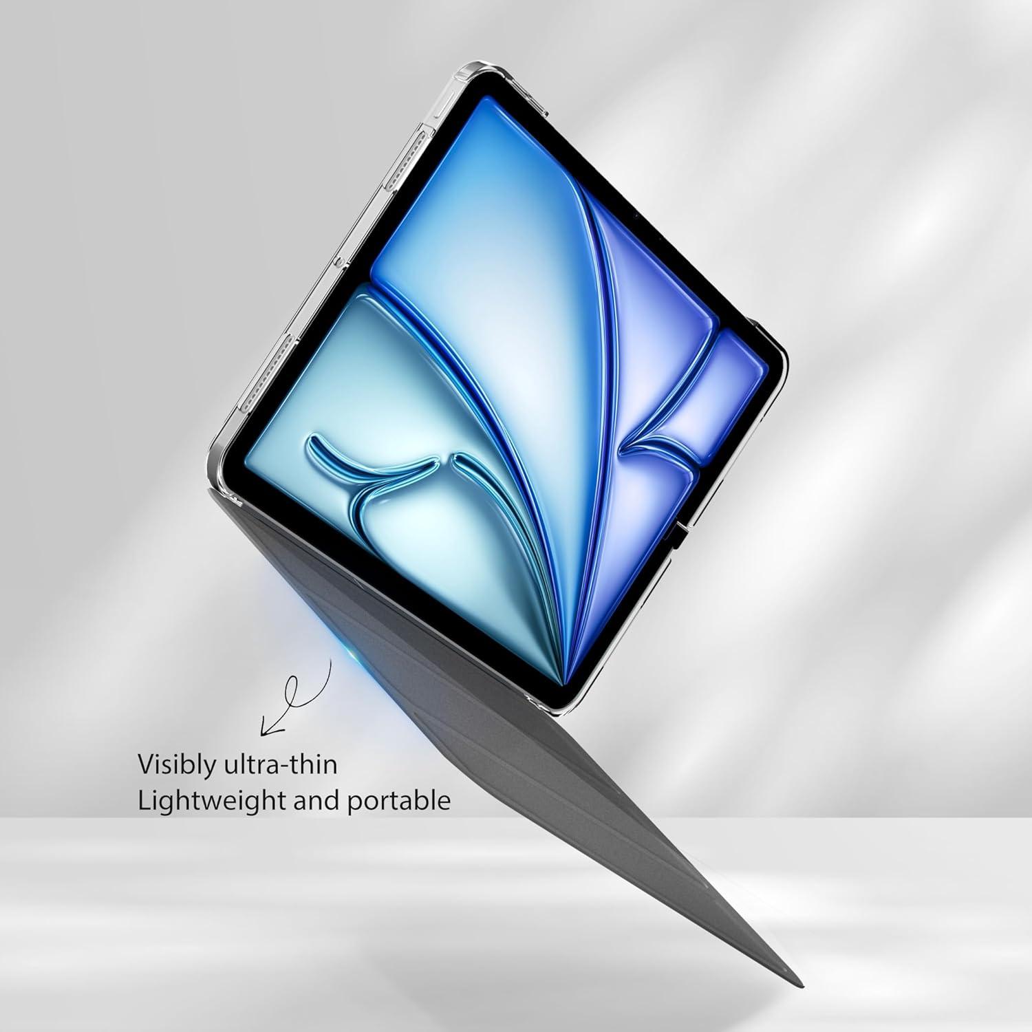 EasyAcc iPad Air 6 M2 11 Zoll Hülle Blauer Marmor Standfunktion