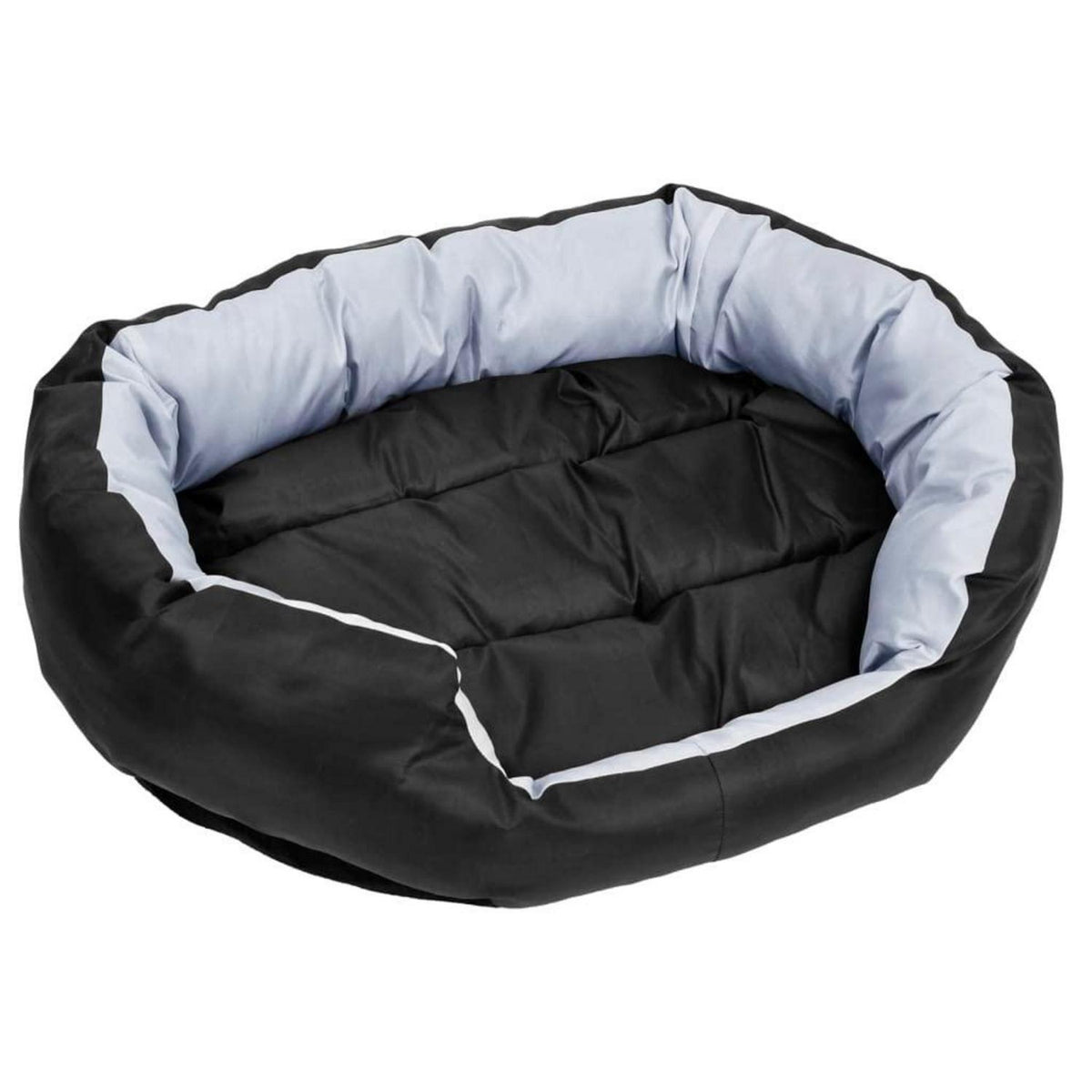 Wendbares Hundekissen 85x70x20 cm – Grau & Schwarz mit Kissen