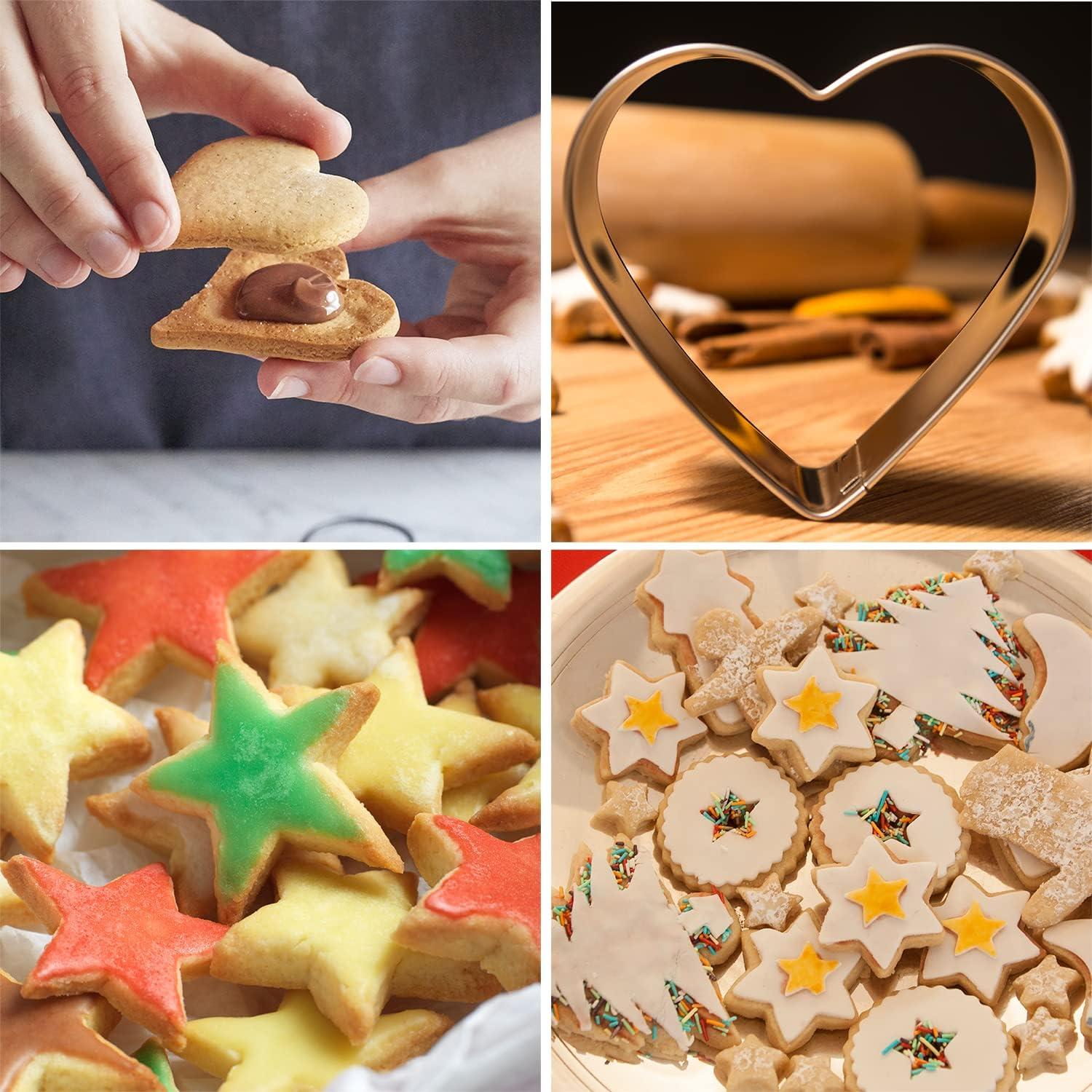 30-teiliges Ausstechformen Set Weihnachten Edelstahl Plätzchenausstecher