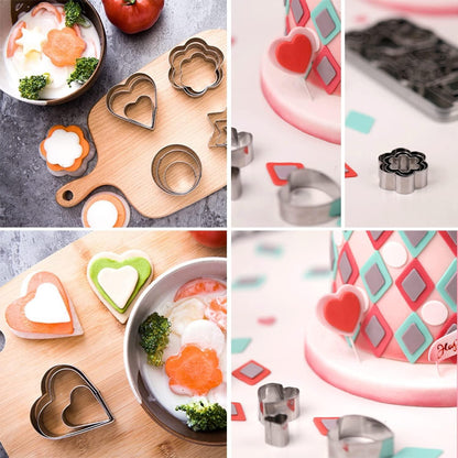 Ausstechformen Weihnachten Set 30 Stück Edelstahl Plätzchen