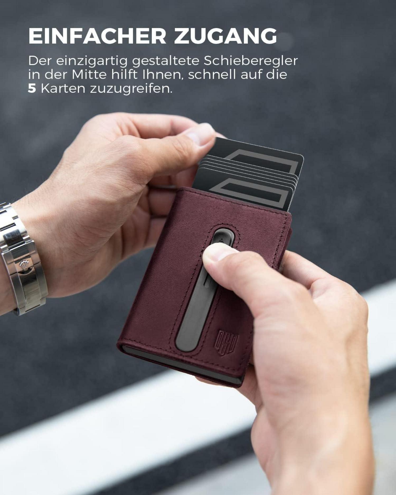 Airtag Kartenetui RFID Schutz Herren Geldbörse mit Münzfach