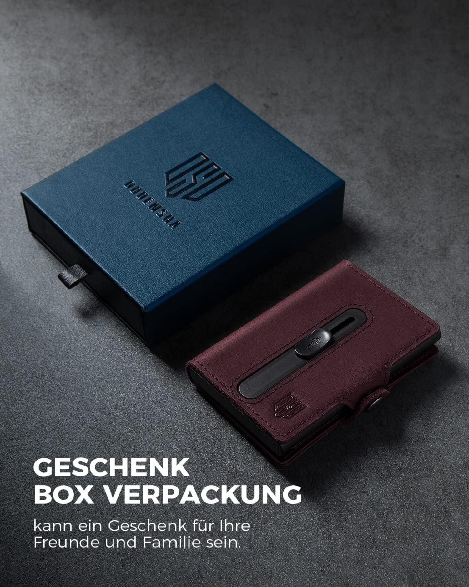 Kartenetui Airtag RFID Schutz Herren Portemonnaie Slim Wallet Münzfach