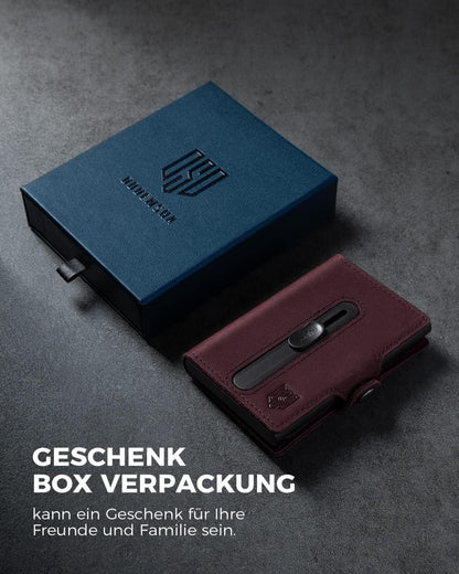Kartenetui Airtag RFID Schutz Herren Portemonnaie Slim Wallet Münzfach