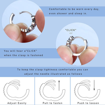 10 Paar Kleine Ohrstecker Set Chirurgenstahl Hypoallergen Ohrringe