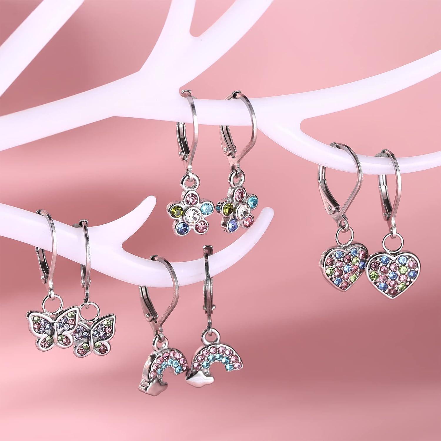 4er Set Zirkonia Ohrringe Mädchen Kinder Damen hypoallergen