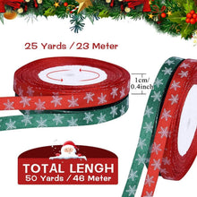 Weihnachten Satinband Set - 50m Hochwertiges Geschenkband