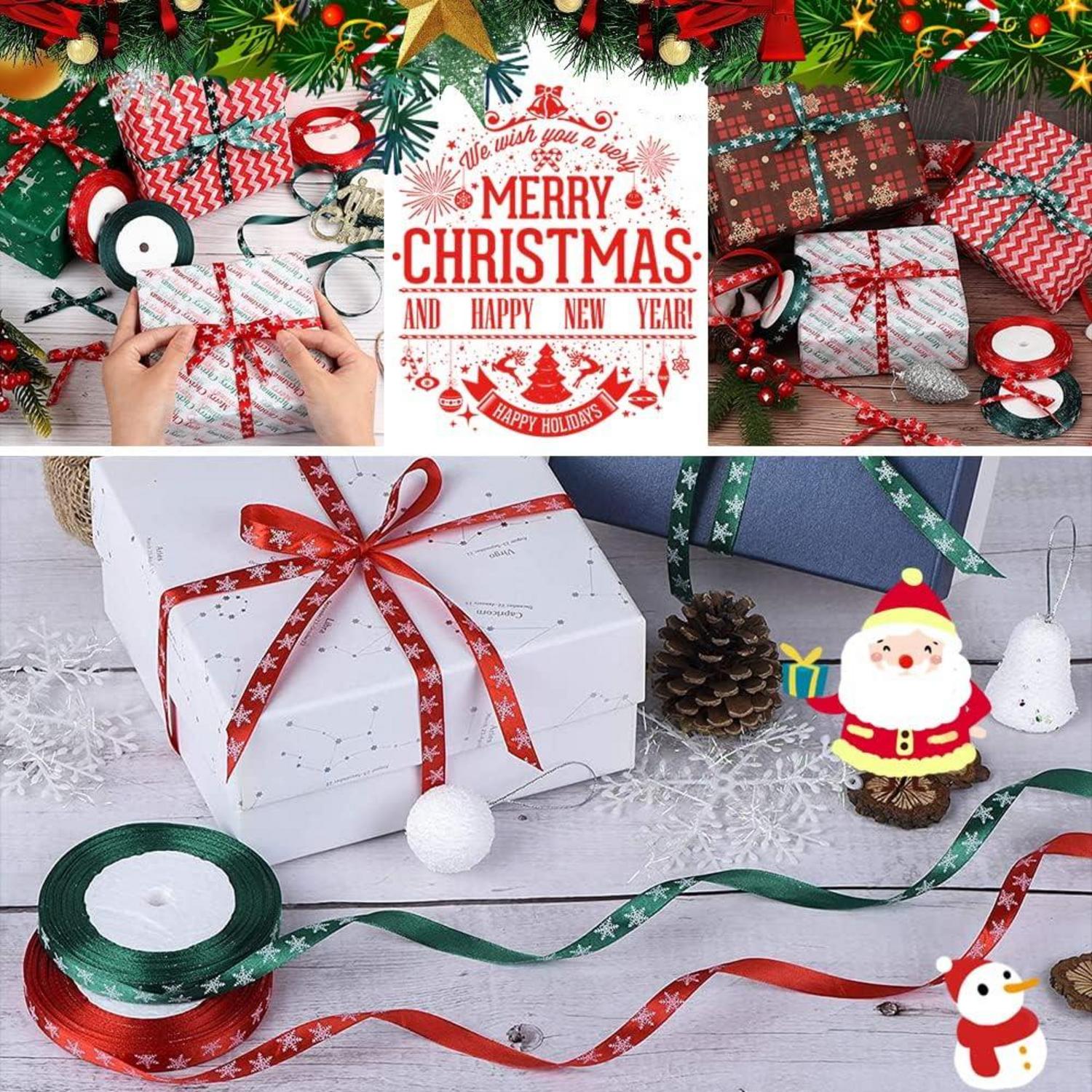 Weihnachts Geschenkband Schleifenband 50m Satinband Stoffband