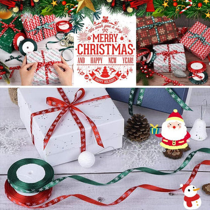 Weihnachts Geschenkband Schleifenband 50m Satinband Stoffband