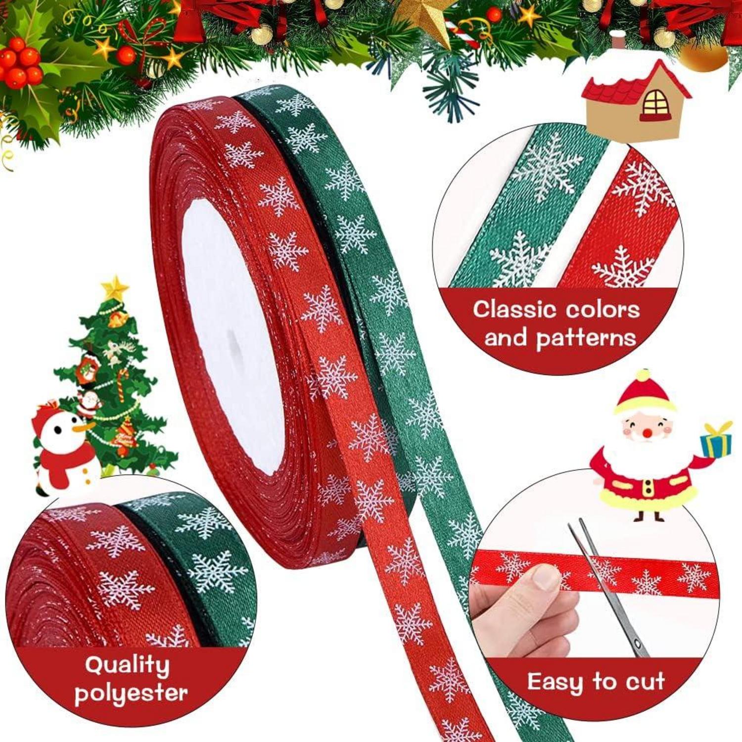 Weihnachts Geschenkband 50 Meter Satinband Dekoband festlich