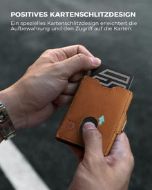 Mini RFID Geldbörse für Herren Kartenetui mit Münzfach aus