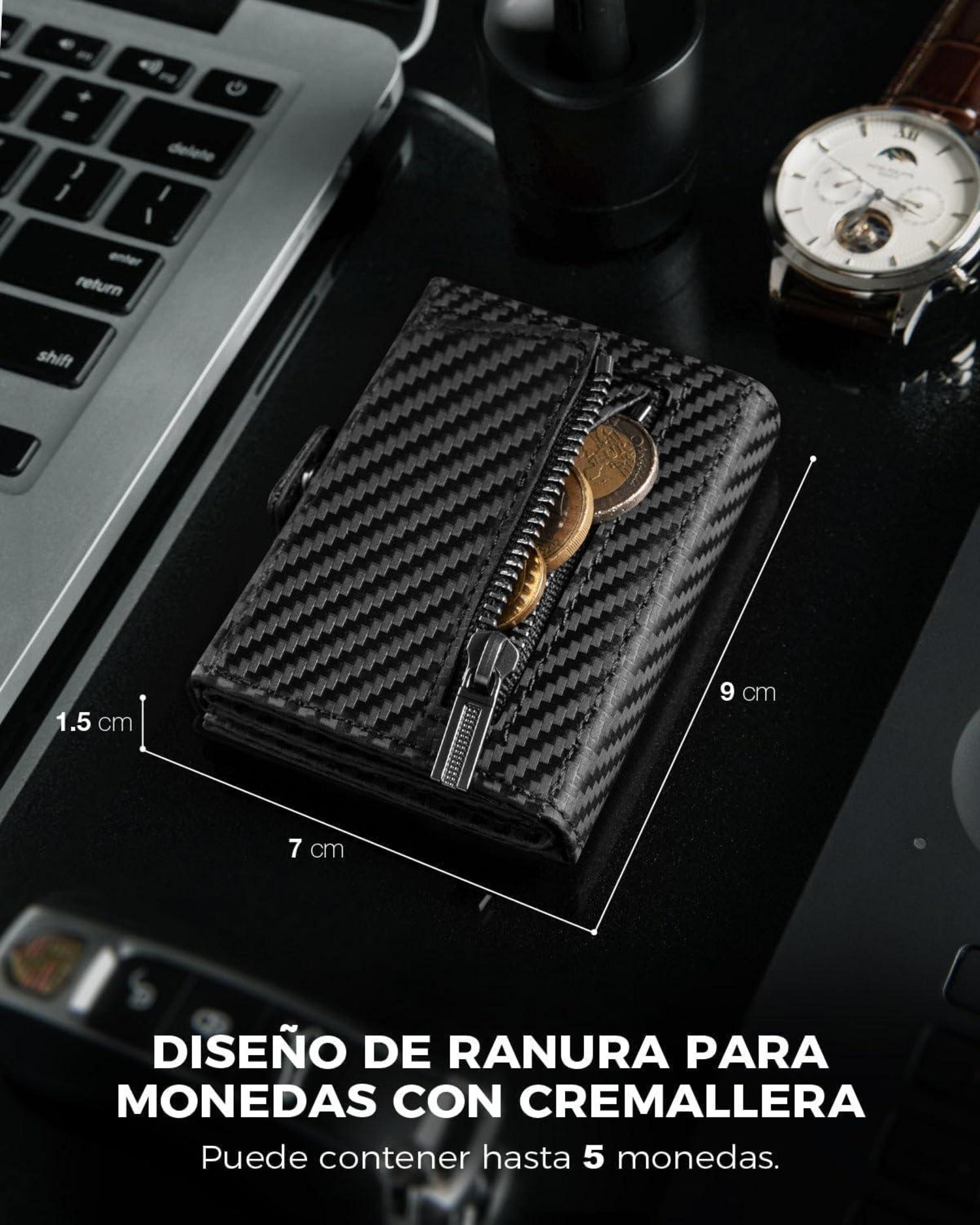 DODENSHA Airtag Mini Geldbörse RFID-Schutz Münzfach Leder Herren,Kartenetui Slim Wallet