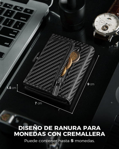 DODENSHA Airtag Mini Geldbörse RFID-Schutz Münzfach Leder Herren,Kartenetui Slim Wallet