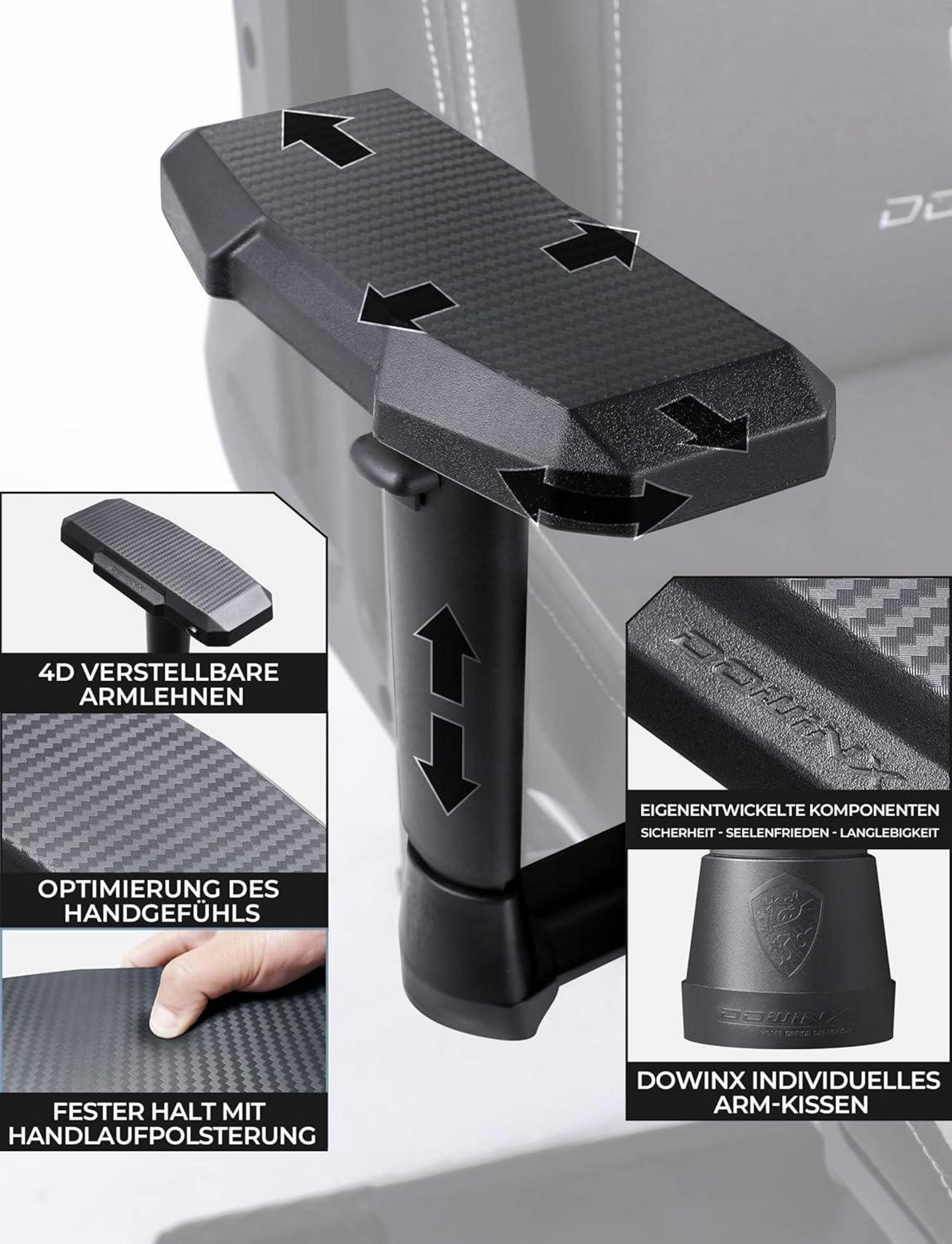 Dowinx Gaming Stuhl Stoff Massage Ergonomisch