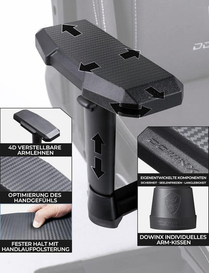 Dowinx Gaming Stuhl Stoff Massage Ergonomisch