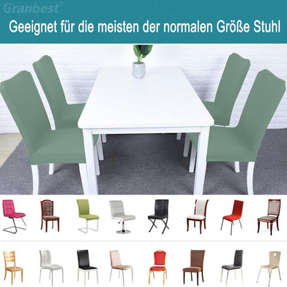 Wasserdichte Stuhlbezüge Set 4er Matcha Grün | Stretch Esszimmer Hussen