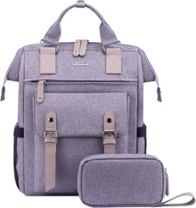 Laptop Rucksack Damen Wasserdicht 15,6 Zoll USB Ladeanschluss Purple