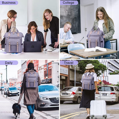 Laptop Rucksack Damen Wasserdicht Schulrucksack Mädchen 15,6 Zoll mit